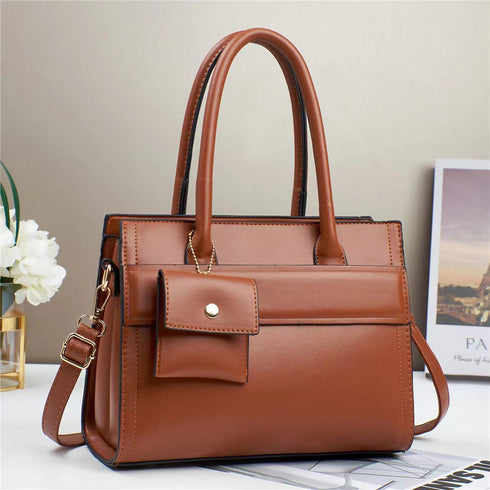 Pu Waterproof Shoulder Bag Luxury Women Handbag.